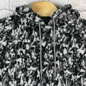 Athleta Women Tugga Sherpa Jacquard Hoodie‎ Pullover Sweatshirt Thumb Hole Sz XL